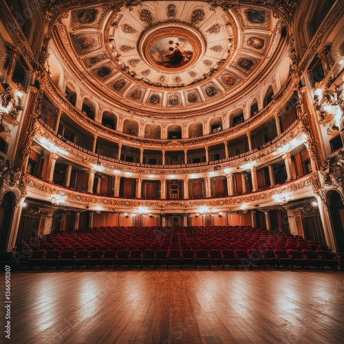 cinematic theatre interior shot, captured in intricate detail


