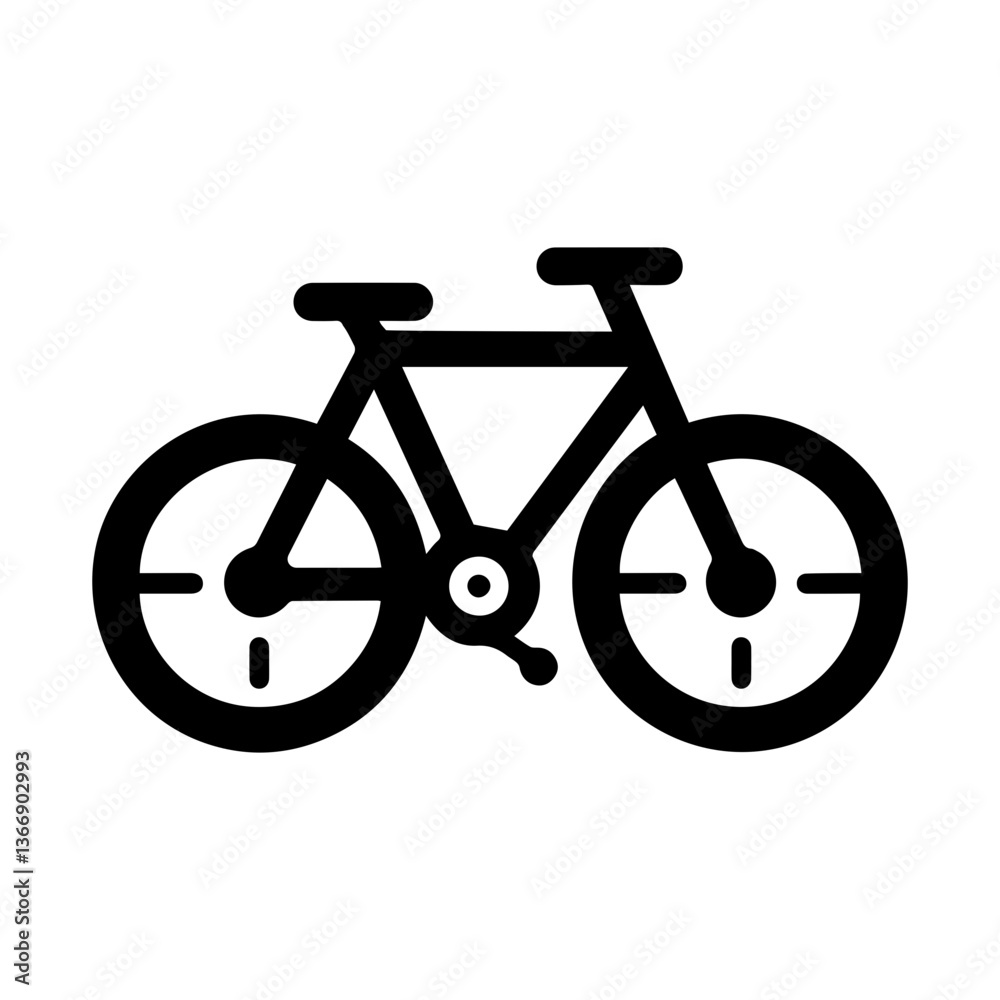 Fototapeta premium Bicycle icon with transparent background