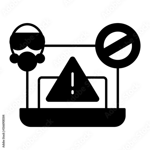 cyber terrorism black icon