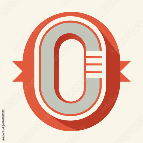 Retro Vintage O Letter Vector Logo Design Template Use Any Purpose