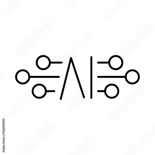 Artificial Intelligence Line Icon. Startup, Success, Growth Editable Stroke Vector Illustration