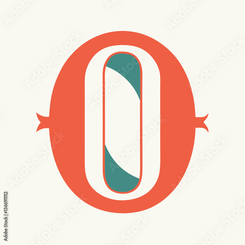 Retro Vintage O Letter Vector Logo Design Template Use Any Purpose