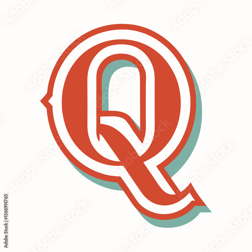 Retro Vintage Q Letter Vector Logo Design Template Use Any Purpose