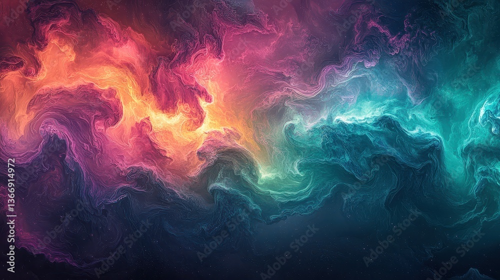 Fototapeta premium Vibrant Fluid Smoke Background