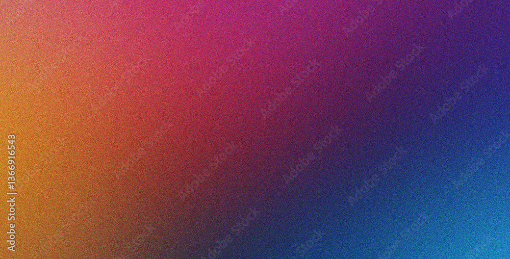 Obraz premium Blue Orange Purple gradient background featuring texture and soft with noise effect blur, grainy, contemporary style