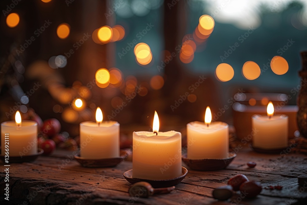 Enchanting Rustic Candlelight Glow with Soft Blurred Earth-Tone Ambiance Enchanting Rustic Candlelight Glow with Soft Blurred Earth-Tone Ambiance