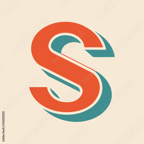 Retro Vintage S Letter Vector Logo Design Template Use Any Purpose