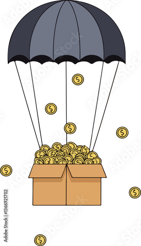Money Parachute Drop