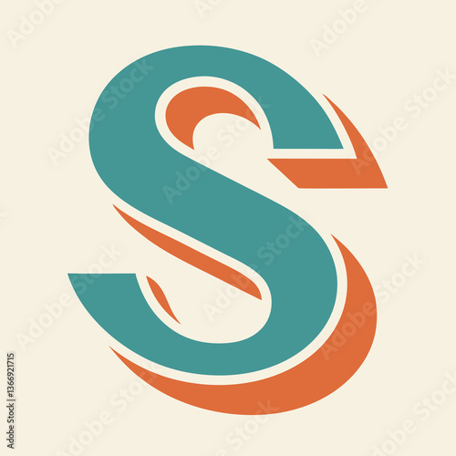 Retro Vintage S Letter Vector Logo Design Template Use Any Purpose
