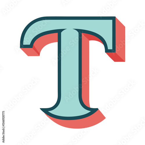 Retro Vintage T Letter Vector Logo Design Template Use Any Purpose