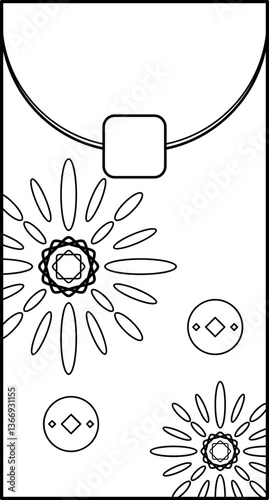 Chinese New Year Envelope Outline