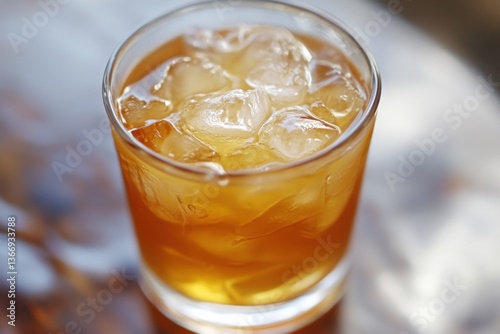 Wallpaper Mural Refreshing Iced Tea Drink with Ice Cubes in a Clear Glass Torontodigital.ca
