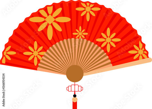 Chinese Hand Fan Illustration