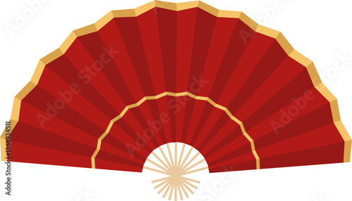 Chinese Hand Fan Illustration