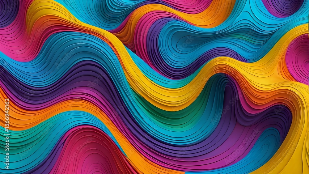 Abstract Colorful Wavy Lines Pattern Background with Dynamic Motion Design Abstract Colorful Wavy Lines Pattern Background with Dynamic Motion Design