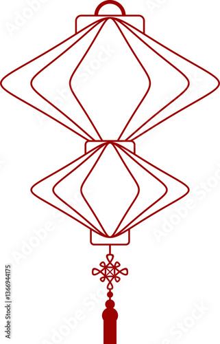 Chinese Lantern Outline