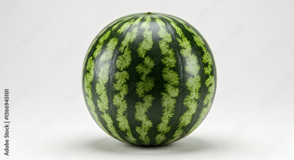 Watermelon Close-Up on White – High-Quality Refreshing Fruit Stock Picture Watermelon Close-Up on White – High-Quality Refreshing Fruit Stock Picture