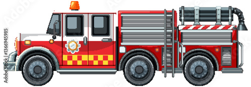 Red Fire Truck Illustration