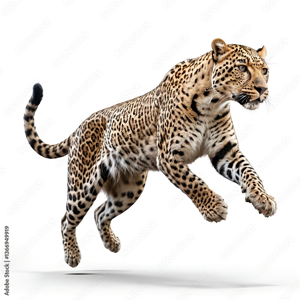 Fototapeta premium Leaping Leopard