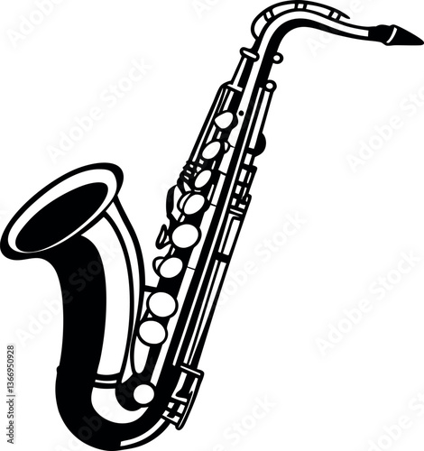 Saxophone Vector Silhouettes Perfect for Designers