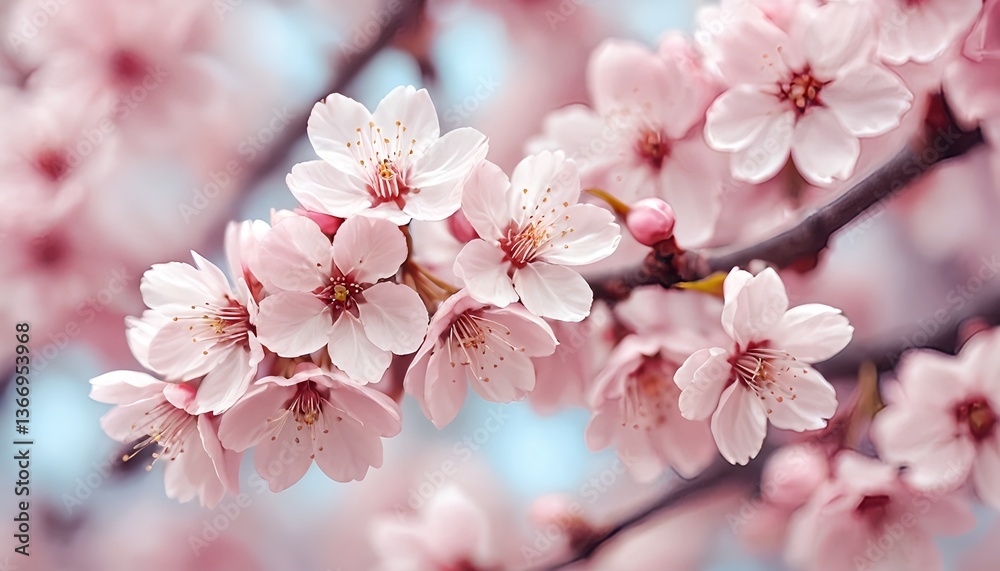 Naklejka premium Delicate Pink Cherry Blossoms