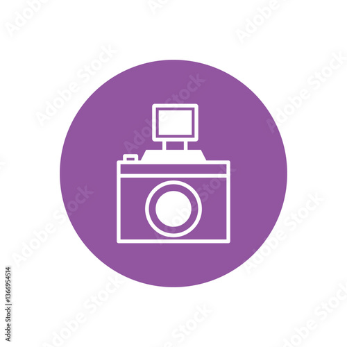 camera flat design icon