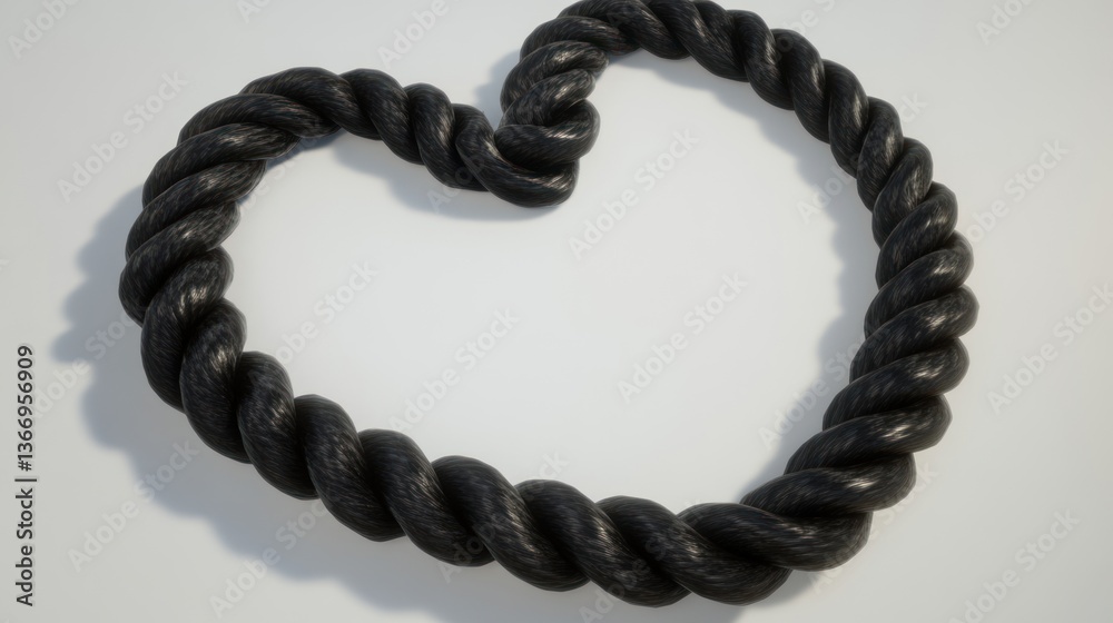 Obraz premium Twisted Rope Heart Shape