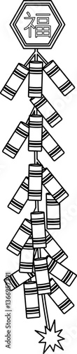 Firecracker Chinese Outline