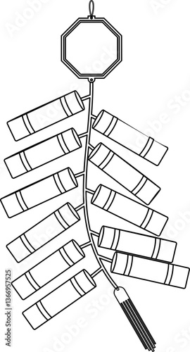 Firecracker Chinese Outline