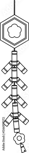 Firecracker Chinese Outline