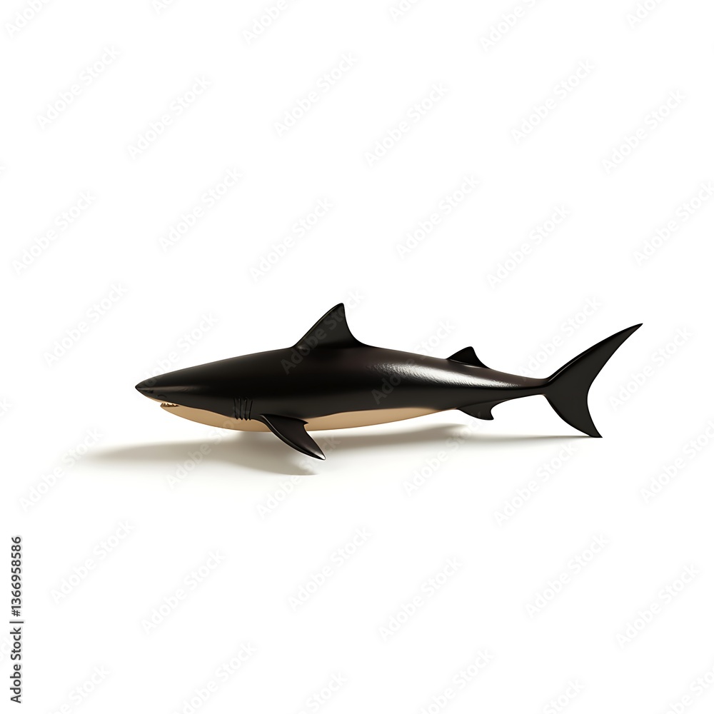Fototapeta premium shark isolated on white background