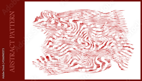 Abstract Pattern wave shape lines, curves, brush strokes with repeating patterns. Abstract background, graphic resource, design.