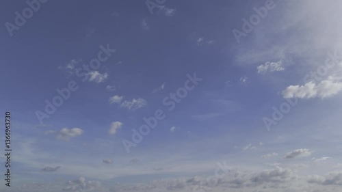 blue sky with clouds timelapse
