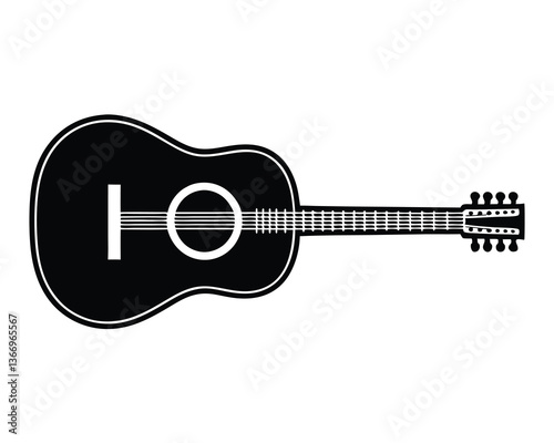 Guitar Vector illustration isolated on a white background