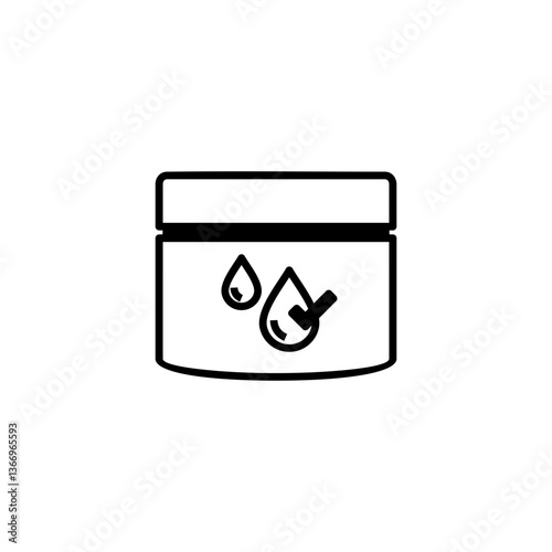 Vector illustration or icon of a moisturizer or face cream jar