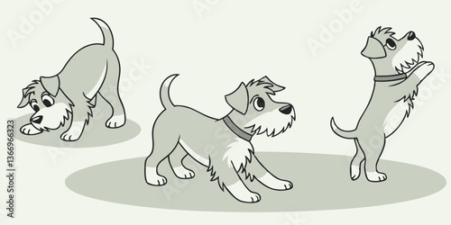 A black silhouette vector illustration depicts a running wild animal, possibly a dog or horse, with a visible tail