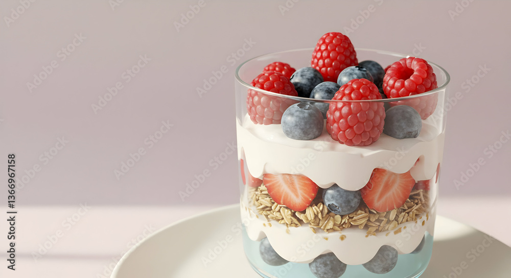 Layered Yogurt Parfait With Berries And Granola Layered Yogurt Parfait With Berries And Granola