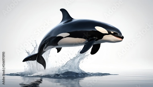 Orca Whale Leaping from Water