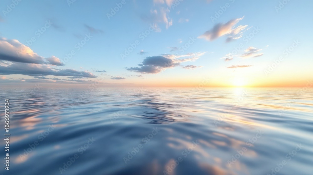 Serene Sunset Over the Ocean Serene Sunset Over the Ocean