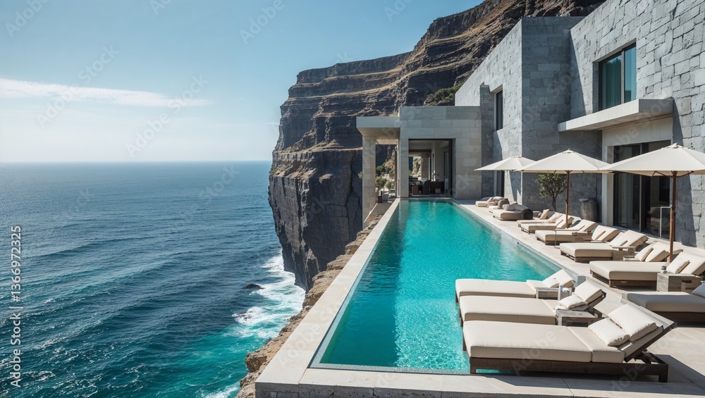 Obraz premium Sunset Spectacles at the Breathtaking Ocena Front Property