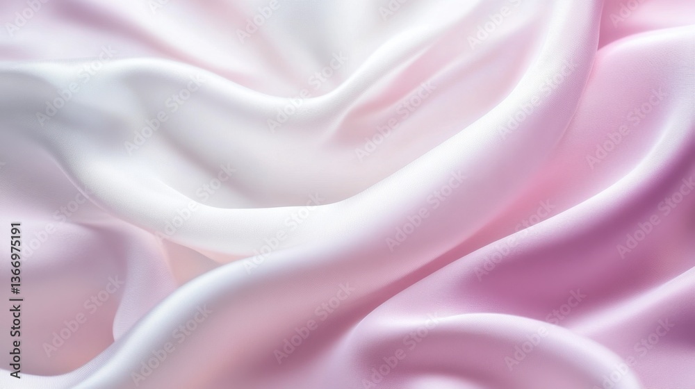 Obraz premium Luxurious Pink Silk Fabric with Soft Folds