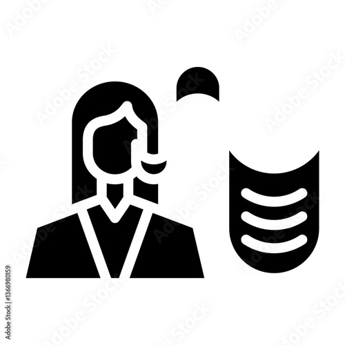 Storyteller Vector Glyph Icon Design