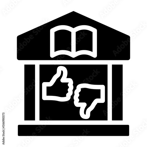 Literary Critic Vector Glyph Icon Design