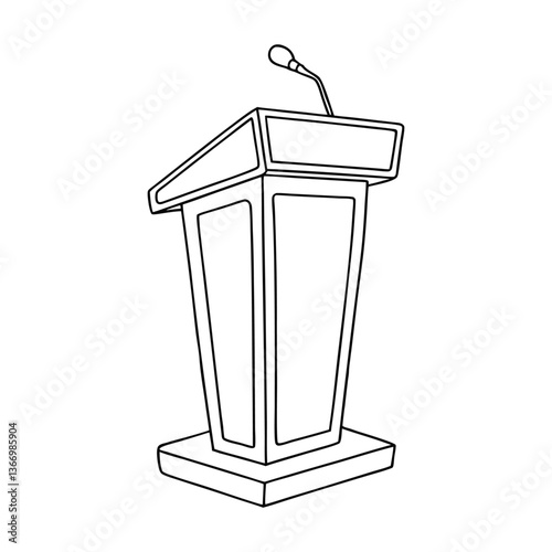 vector illustration of a podium