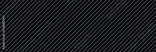 Slash line. Border with diagonal lines. Angle of tilt stripes. Black pattern of footer isolated vector on white background. 