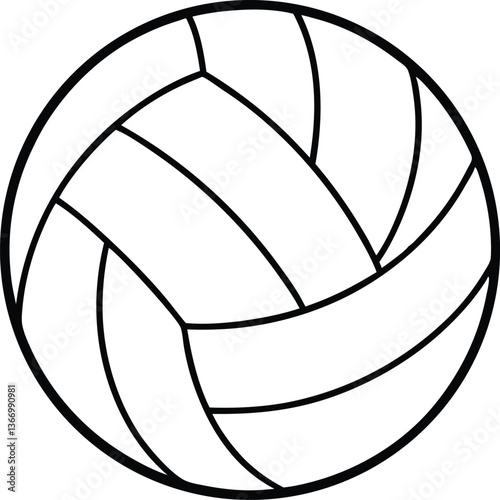 volleyball outline coloring book page,volleyball line art vector