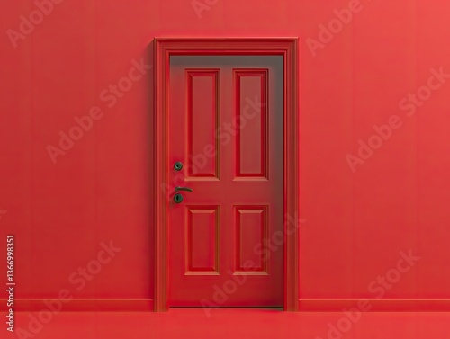 Red door on a red wall (3)