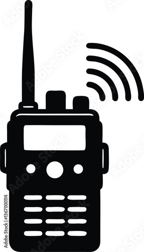 walkie talkie silhouette vector,walkie talkie clip art vector