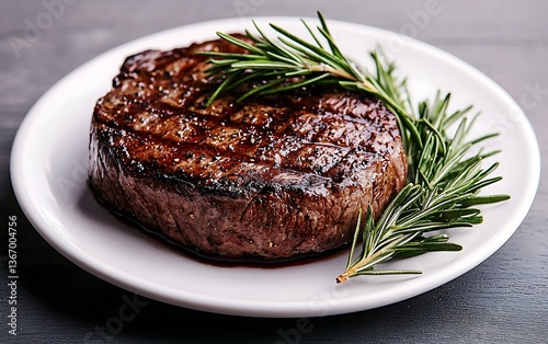 Grilled Steak with Rosemary photo