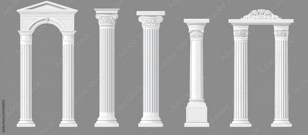 Naklejka premium Classic Architectural Columns and Arches (2)
